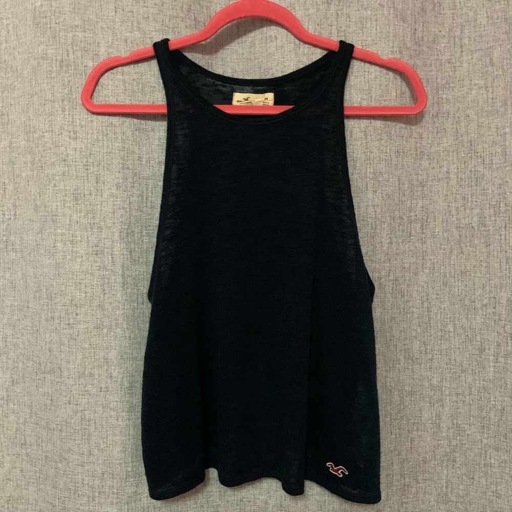 Hollister Navy Blue Flyaway Top